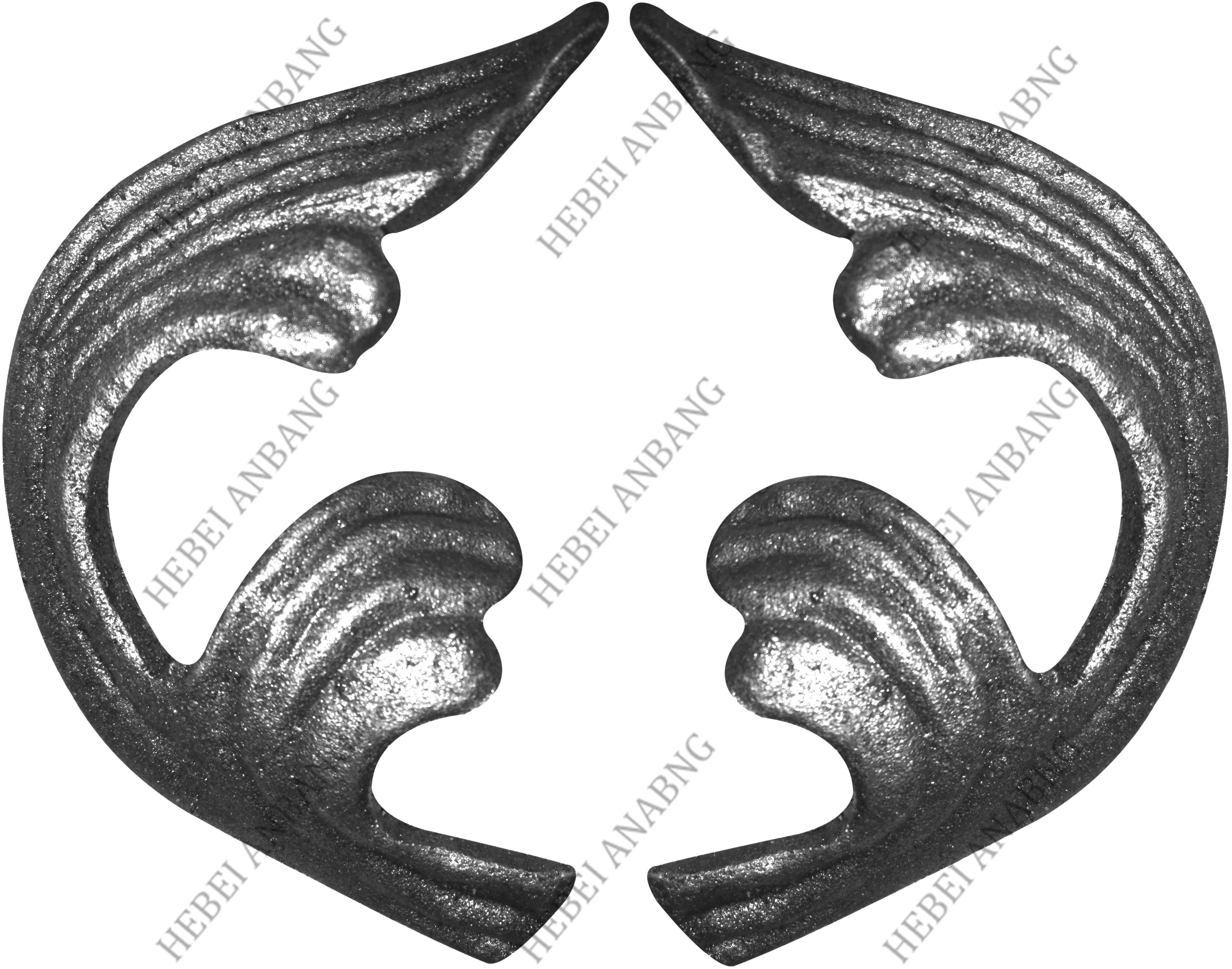 WHOLESALE WROUGHT IRON LEAVES/DECORATIVE CAST STEEL LEAVES AND FLOWER /CODE：4271