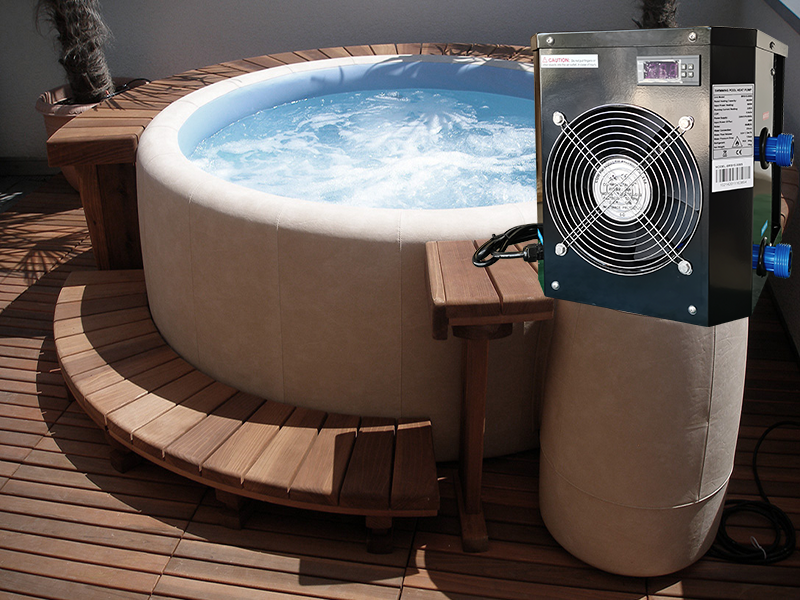 Paano ko ikokonekta ang Air Source Heat Pump sa aking hot tub?