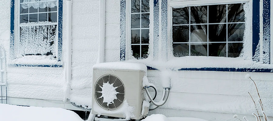 What causes a heat pump to freeze up