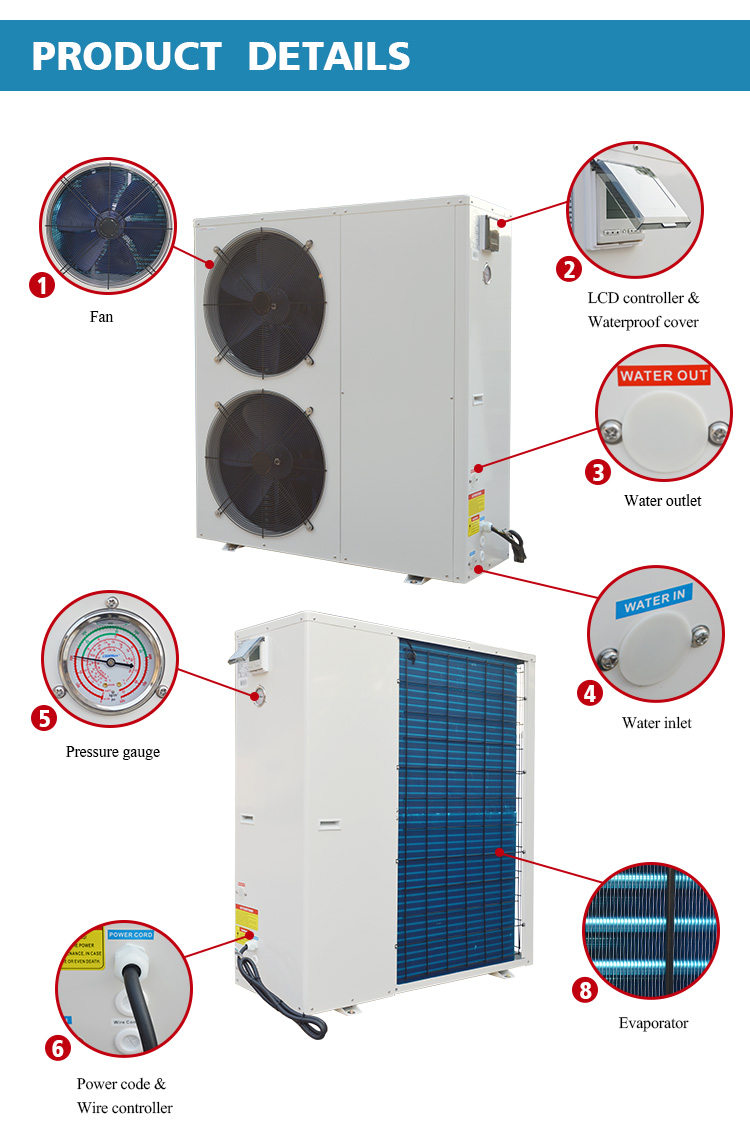 OEM ODM water heater heat pump air to water
