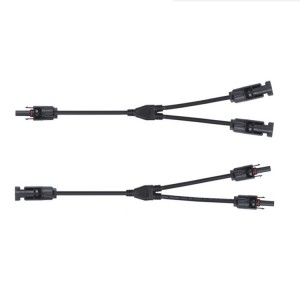 2 sa 1 Y Fergħa Konnettur Parallel Adapter Solar PV Cable M/FF F/MM