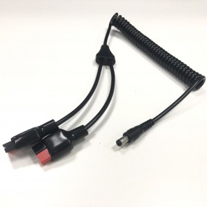 DC a Anderson konektory Pružinový spirálový vinutý drátový kabel Medical Grade PU Vysoká flexibilita