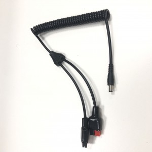 DC in Anderson konektorji vzmetni spiralno navit žični kabel medicinske kakovosti PU visoka prilagodljivost