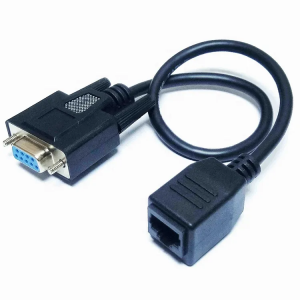 I-DB9 kuya ku-RJ45 8P8C I-adaptha ye-Network Extender Converter Cable Serial Wire ene-Locking Screw