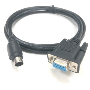 FATAK Mini Din 4P Adapter zuwa DB9 Matan Haɗin Cable