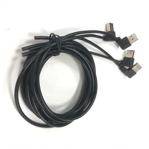 USB2.0-A Adapter Venstre Højre Vinkel Hanstik Forlængerkabel
