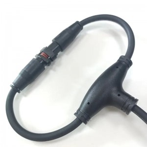 Custom M12 T Split tantera-drano Connector P68 Male Female Jack Extension Cables