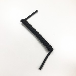 12 AWG TPU спіральны кабель з чорнай абалонкай для новых электрамабіляў