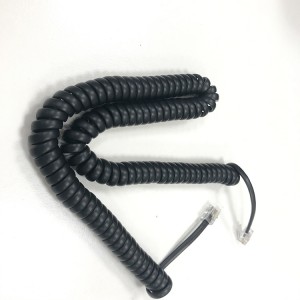RJ10 Spring Coiled Telephone Phone Cord Lead Curly Cable Spiral Extension Wire