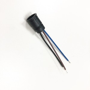 PCB Panel M12 Konnettur Ċirkolari 4 Pin Terminal Wajer Plastic Solder Cable