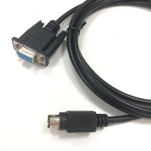 FATAK Mini Din 4P Adapter to DB9 Female Connector Cable