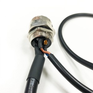 Male 5 Poles IP67 Waterproof Circular Connector to Panel With PCV Wire