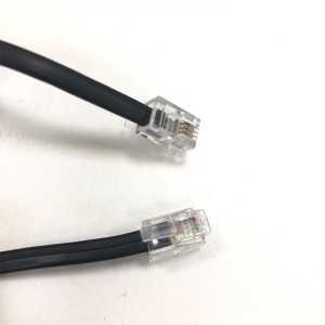 Cablu de telefon spiralat cu arc RJ10 Cablu ondulat Cablu de prelungire spiralat