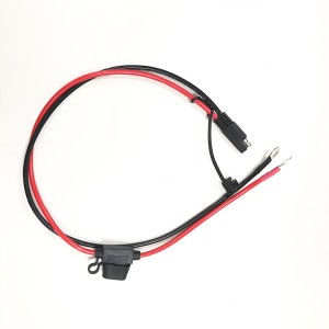 SAE Plug to Ring Terminal Harness Assembly Cord Quick Disconnect Battery Extension Cable with 20A Fuse