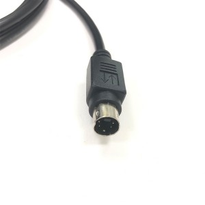 FATAK Mini Din 4P Adapter to DB9 Female Connector Cable