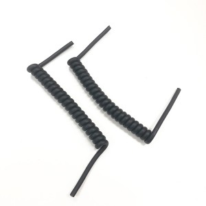 12 AWG TPU Black Sheath Spiral Cable ສໍາລັບລົດໄຟຟ້າໃຫມ່