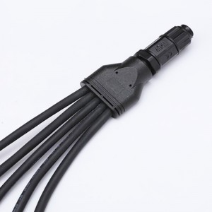 M19 Splitter Y Type Extension Cable Wire Outdoor Wiring Connector Nylon IP67 Waterproof