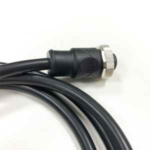 Weiblech 5 Pole riichtaus IP67 kreesfërmeg Connector Mat Form PCV Kabel
