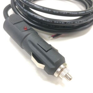 Kabel za punjenje akumulatora automobila Utikač za upaljač s crvenom lampicom