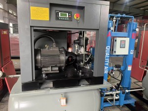 Two In One 7.5kw  10HP AC Power Screw Compressor Fixed Speed Screw Air Compressor with Air Tank
