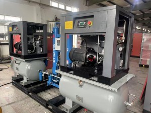 Two In One 7.5kw  10HP AC Power Screw Compressor Fixed Speed Screw Air Compressor with Air Tank