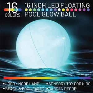 34cm LED Solar powered glow globe swimming pool light, atmosphere light, water floating light manufacturer