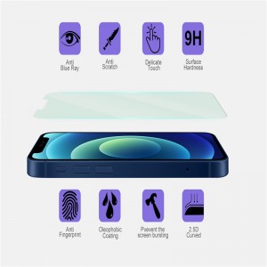 2.5D Anti Blue Light Tempered Glass Screen Protector for iPhone 12 series