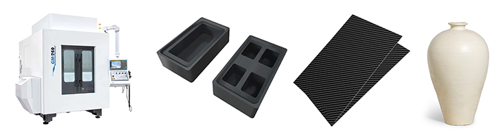 CNC machining center for graphite, carbon fiber and ceramics