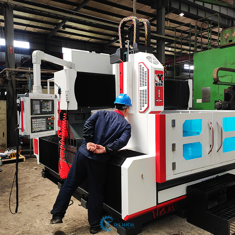 Four-jaw self-centering gantry drilling and milling machine BOSM1616 at the Iranian customer site