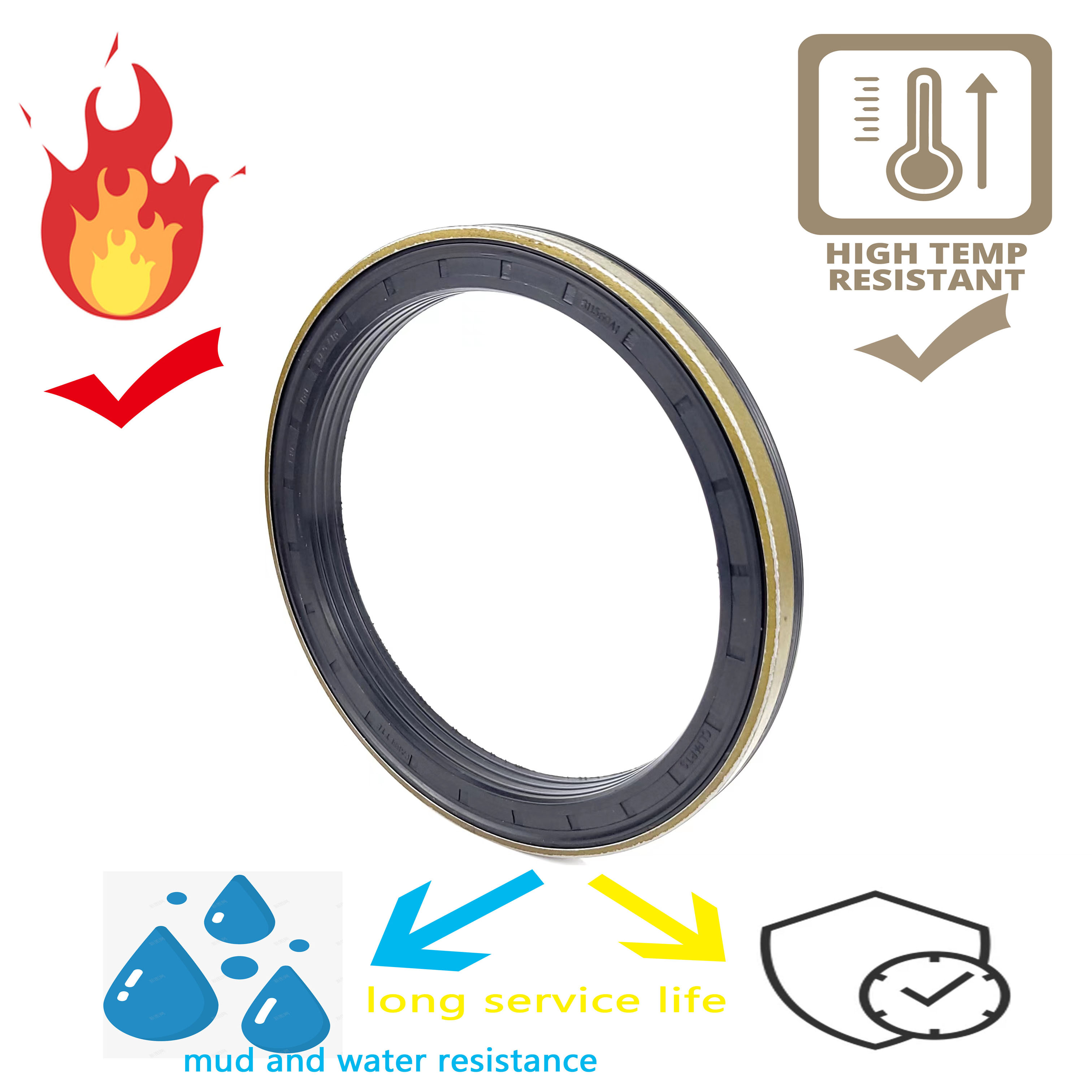 Hub oil seal 130*160*14.5/16 OEM 415220 with cassette type nbr oil seal