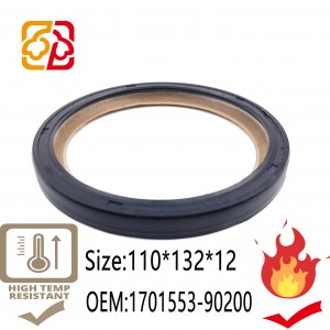 Shaft hub oil seal automobile gearbox accessories OEM1701553-90200 size 110*132*12 Truck axle oil seal