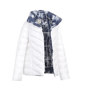 New style windproof women winter wears polyester puffer jacket quilted coat light weight padded coat stylish cardigan with digital print lining