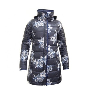 Womens digital printing puffer jakcet winter warm jacket custom printing down jacket with concealed hood