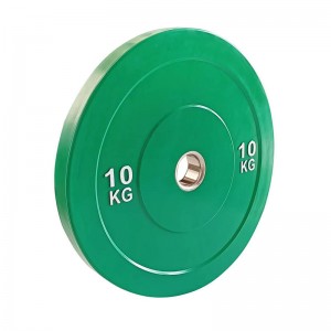Rubber Color Coded Bumper Plate 2 Inch Weight Plates with Stainless Steel Insert