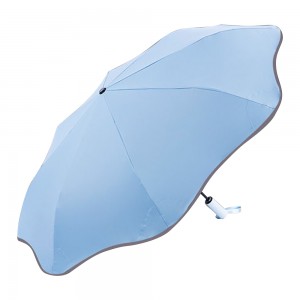 OVIDA 3 folding automatic umbrella new design color coating umbrella