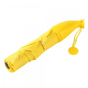 OVIDA 3 folding easy and safe open manual umbrella special lovely banana umbrella