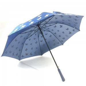 Special Design for 24 Bone Umbrella - Ovida Butterfly Changing Color Logo Printing Automatic Custom Golf Umbrella – DongFangZhanXin