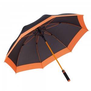 Ovida Custom Design Black And Yellow Full Fiberglass Windproof 54inch Golf Umbrella