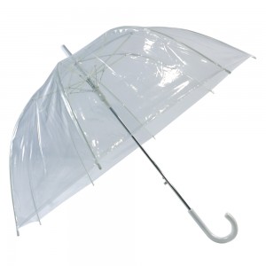 Ovida promotional advertising logo prints cheap dome umbrella plastic bubble umbrella clear transparent PVC umbrella