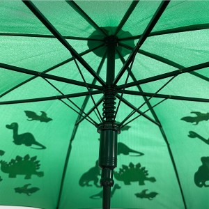 Ovida Chinese auto UV kids umbrella with different colors of cute dinosaur Pongee fabrics straight umbrella