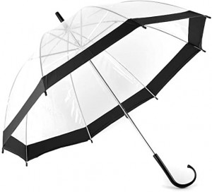 Ovida Popular Easy Use Automatically Open Umbrella Plastic J Shape PVC Dome Clear Cheap Kids Umbrellas