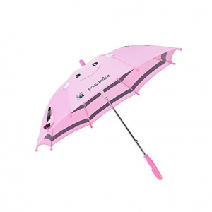 Ovida Hot sell Manual Open Umbrella Smile Cute Pattern Stripe Custom Printing Plastic J Shape Kid Umbrella