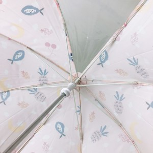 Ovida Wholesale Customized Waterproof Kids Lovely Cartoon Pink color Child Umbrella