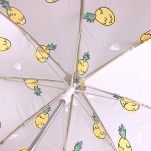 Ovida PVC transparent kids umbrella with full printing cute fruit  pineapple children umbrella