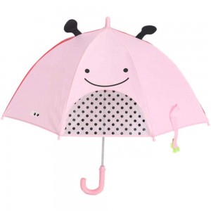 Ovida Custom children clear umbrella for kids with digital prining flower bangle strap for full body smile umbrella