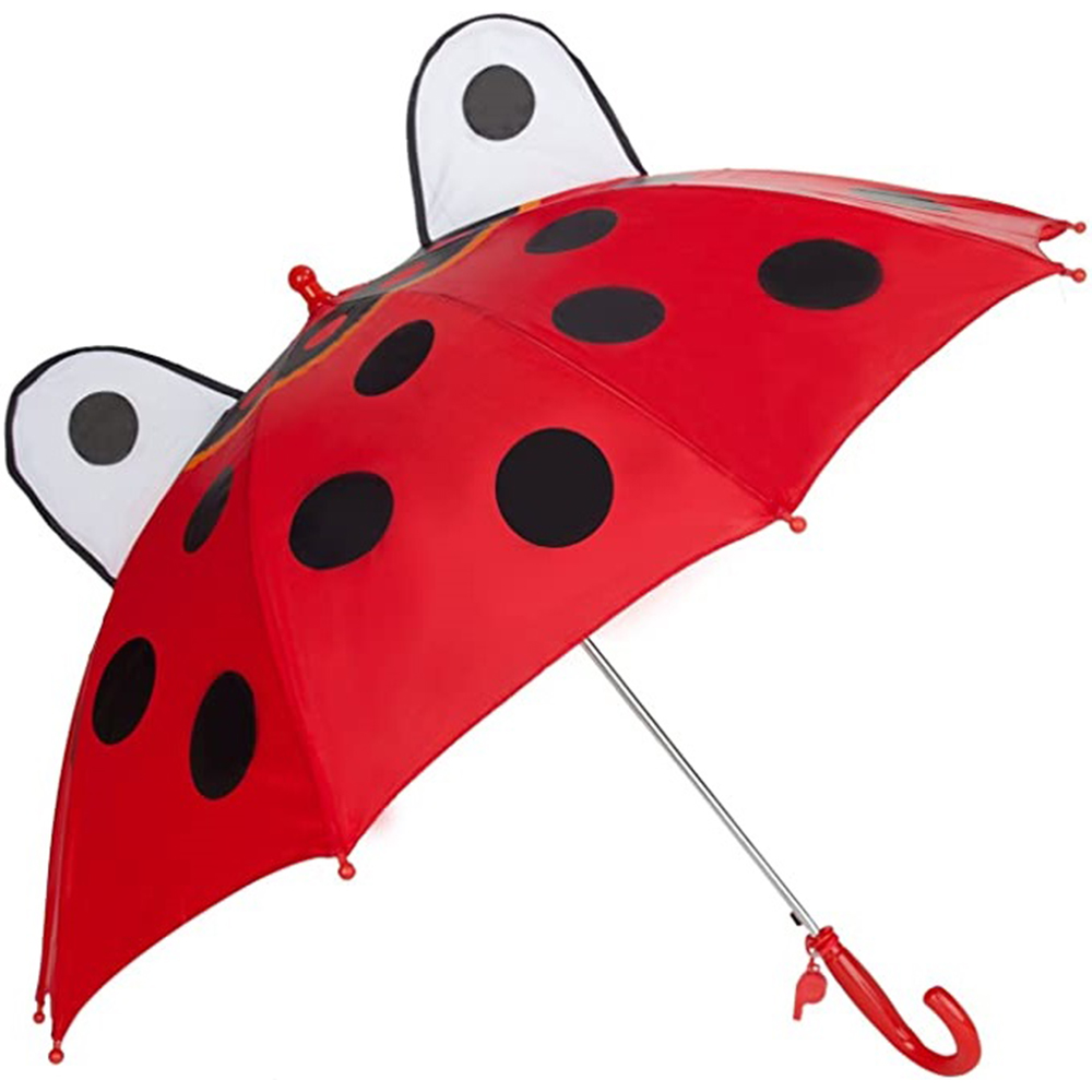 Ovida Popular Sale Lovely Design Children Straight Manual safety open Beetle Personalize Child 3D Kids Umbrella