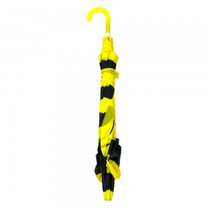 Ovida lovely umbrella  with Polyester fabric plastic ribs safety yellow cute kids umbrella with 3d ear
