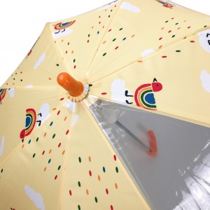 OVIDA Children Rain Umbrella With Clear Transparent Fabric Custom Kids Umbrella