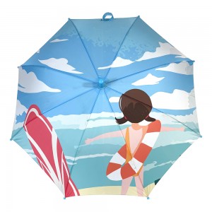 Ovida Kids Umbrella Safe Manual Open Umbrella Cute Carton Pattern Fabric Umbrella