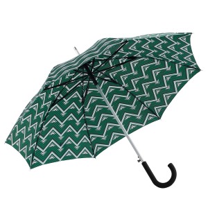 Ovida stick long aluminium windproof promotional umbrella automatic Alu silver metal straight umbrella